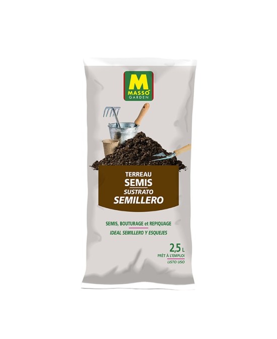 Sustrato Semillero 2.5L Massó  Germinación rápida y crecimiento saludable

