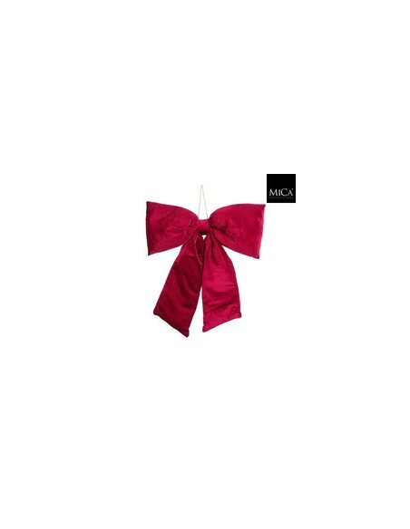 Lazo rojo oscuro grande 7x39x50 cm | Decoración elegante para bodas y Navidad