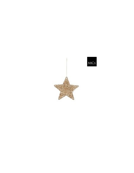 Estrella Decorativa Champagne D15cm  Elegancia y Brillo para Eventos | Endanea Garden