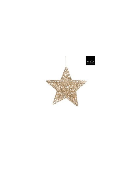 Estrella Decorativa Champagne D25cm  Elegancia y Estilo para Eventos | Endanea Garden