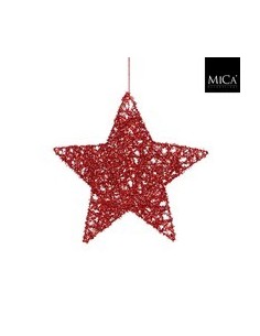 Estrella Decorativa Roja D25cm  Color y Alegría para Fiestas y Navidad | Endanea Garden