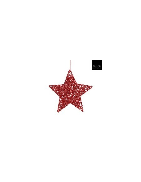 Estrella Decorativa Roja D25cm  Color y Alegría para Fiestas y Navidad | Endanea Garden
