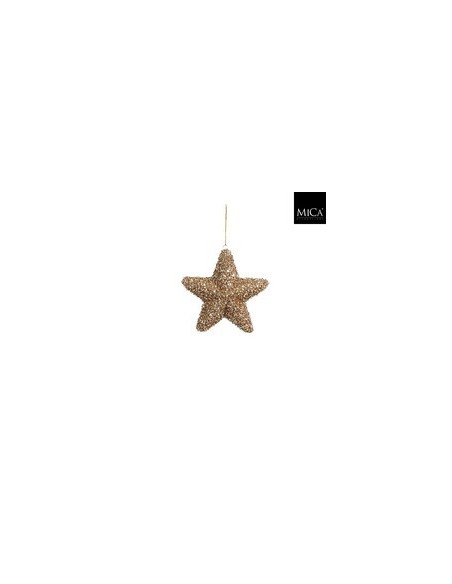Estrella con Display Champagne 15cm | Decoración Elegante y Funcional