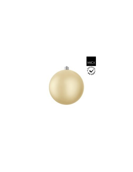 Bola Inrompible 25cm Champagne Mate | Decoración Navideña Elegante