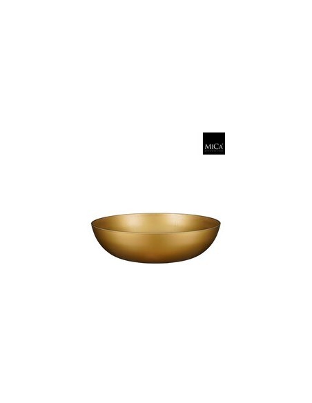 Bola Mila plástico reciclado 37 cm oro | Decoración sostenible y elegante