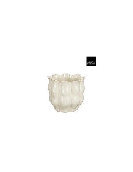 Jarrón Lola Blanco 15x17 cm | Diseño Moderno y Minimalista