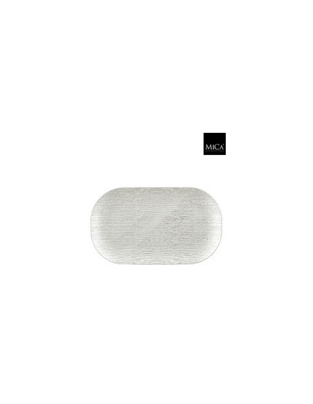 Plato Mila Ovalado Plata 43x25 cm Plástico Reciclado | Decoración Sostenible
