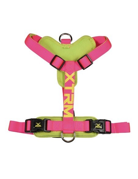 Arnés X-TRM Cronos Neon Flash Fucsia 15mmx35-60cm | Paseos seguros y cómodos para perros pequeños