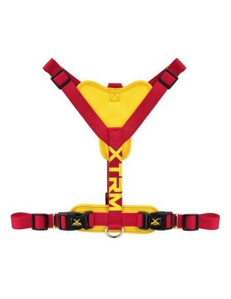 Arnés X-TRM Cronos Neon Flash Rojo 15mmx35-60cm | Seguro y Cómodo para Perros Pequeños
