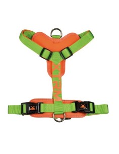 Arnés X-TRM Cronos Neon Flash Verde 20mmx46-75cm | Seguridad y comodidad para perros medianos