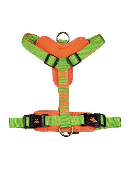 Arnés X-TRM Cronos Neon Flash Verde 25mmx60-100cm | Seguridad y Comodidad para Perros Medianos y Grandes