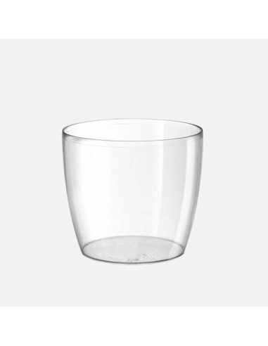 Maceta Madeira Transparente 18x16 cm  Moderna y Funcional | Endanea Garden

