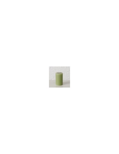 Vela Pilar Classic 10cm Verde  Decoración Interior Acogedora y Elegante