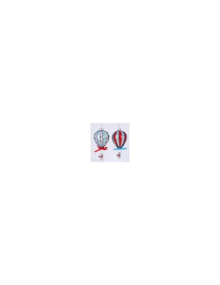 Adorno Colgante Globo Santa Brillante 7x14.5 cm - Decoración Navideña