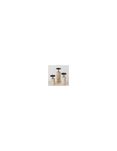 Portavelas Tempe redondo 14 cm eucalyptus decoración natural elegante resistente