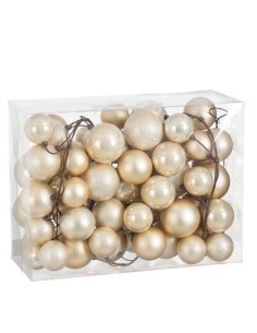 Guirnalda L180cm Crema para decoración navideña elegante y versátil