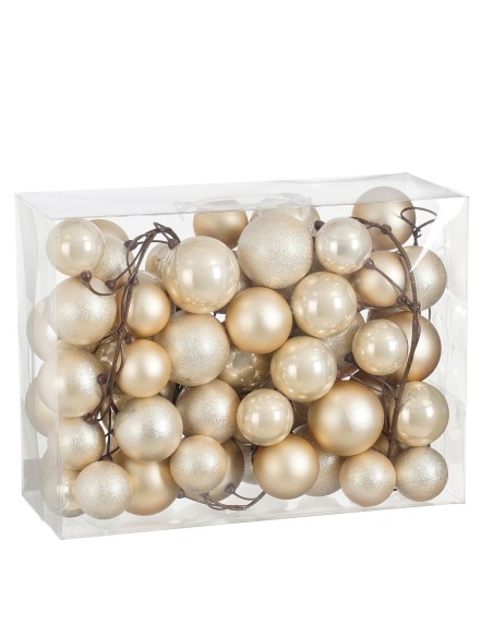 Guirnalda L180cm Crema para decoración navideña elegante y versátil