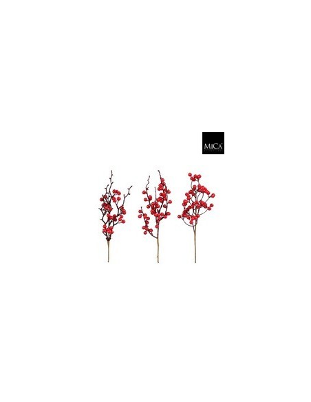 Rama Baya Roja 33cm Decoración Natural y Navideña