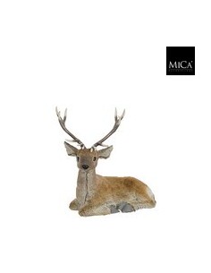 Ciervo Marrón Decorativo L47xW26xH50cm | Decoración Navideña y Hogar