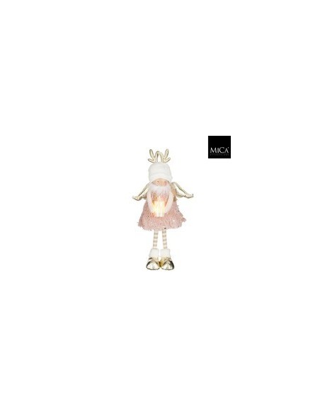 Ángel Rosa con LED L23xW13xH43cm Decoración Navideña Luminoso