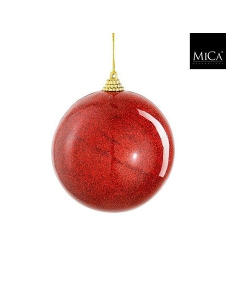 Bola Irrompible 10 cm Roja Decoración Navideña Resistente y Segura