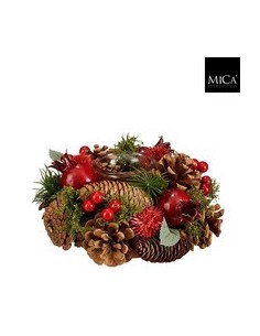 Portavelas Landon Marrón 9x19 cm Elegante y Resistente para Decoración