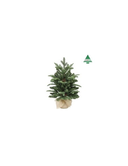 Árbol Arlington X-Mas con arpillera 60 cm verde decoración navideña
