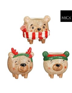 Maceta Oso Decorativa para Plantas Pequeñas 13x12x12.5 cm