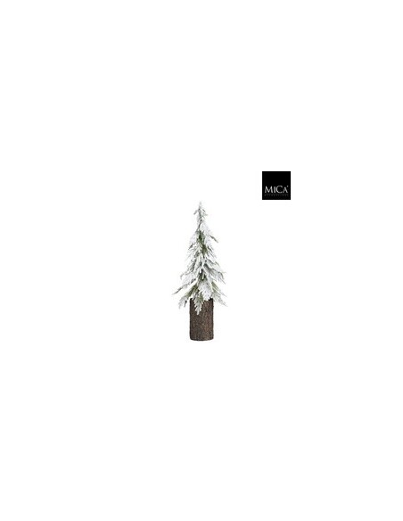 Pino verde escarchado 55 cm decoración navideña elegante y compacta