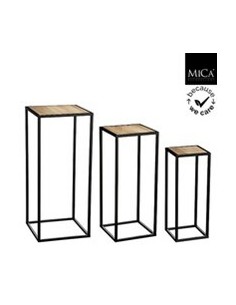 MESA AUXILIAR QUINTY NEGRA 27X27X60CM