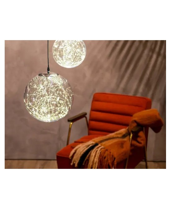 Microbola LED Plástico Colgante Blanco Cálido | Iluminación Decorativa Exterior e Interior