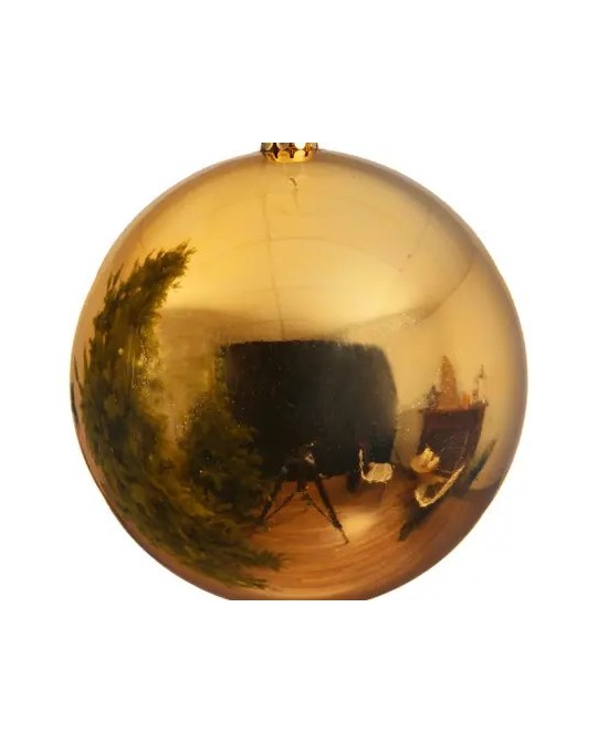 Bola Navideña Dorada 14 cm Adorno Elegante para Árbol de Navidad