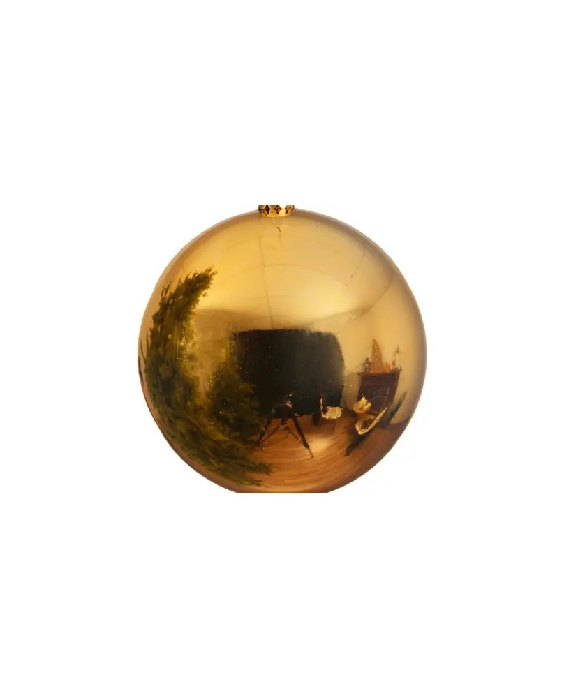 Bola Navideña Dorada 14 cm Adorno Elegante para Árbol de Navidad