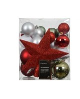 Bola Navideña D8cm Mix de colores para decoración festiva