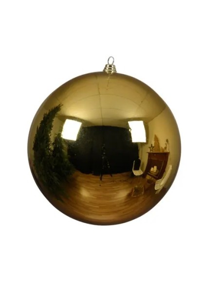 Bola Navideña Inastillable Oro Claro D40cm | Decoración Navideña Segura y Elegante