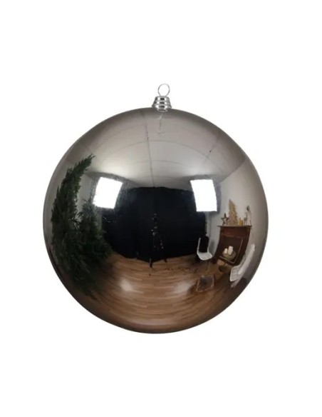 Bola Navideña Inastillable Plata 40 cm | Decoración Elegante y Segura