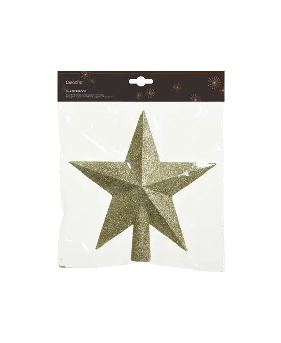 Estrella Dorada para Copa de Árbol de Navidad 19x19 cm

