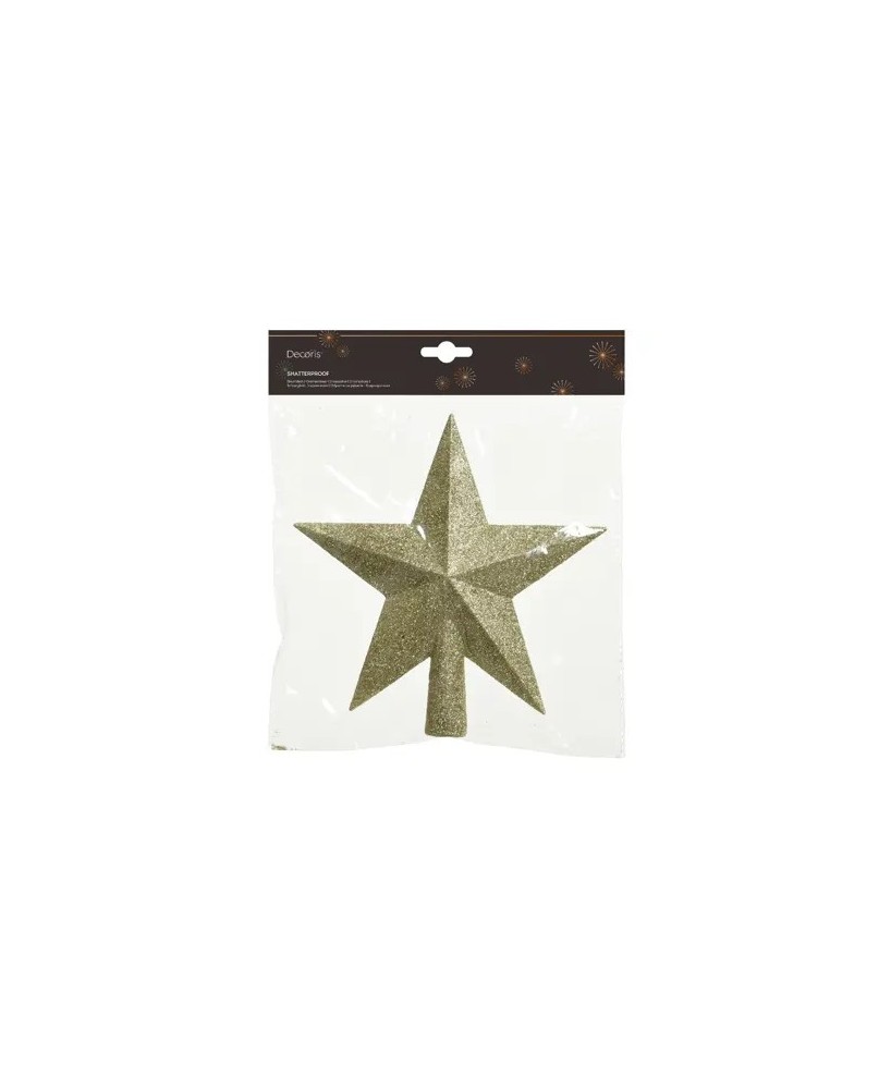 Estrella Dorada para Copa de Árbol de Navidad 19x19 cm

