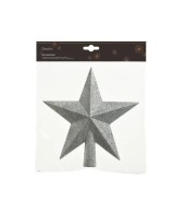 Estrella para la Copa del Pino Plata Brillo | Adorno de Navidad Elegante

