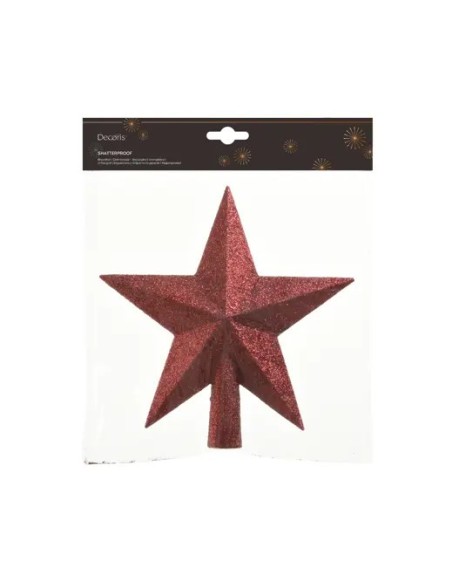 Estrella para la Copa del Pino Granate | Adorno de Navidad Sofisticado


