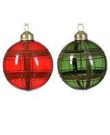 Bola de Navidad de Cristal Transparente | Adorno Elegante para Árbol

