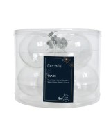 Bola Navideña de Cristal Transparente 10 cm | Decoración Elegante para Navidad