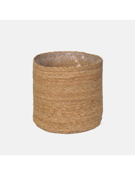 Maceta Cilindro Gamo Plus Natural 38x35cm  Maceta de Mimbre para Interior y Exterior