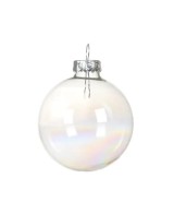 Bola Navideña de Cristal Transparente 10 cm | Decoración Elegante para Navidad