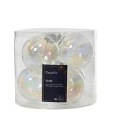 Bola Navideña de Cristal Transparente 8 cm | Adorno Elegante para Decoración Navideña