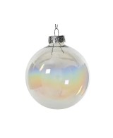 Bola Navideña de Cristal Transparente 8 cm | Adorno Elegante para Decoración Navideña