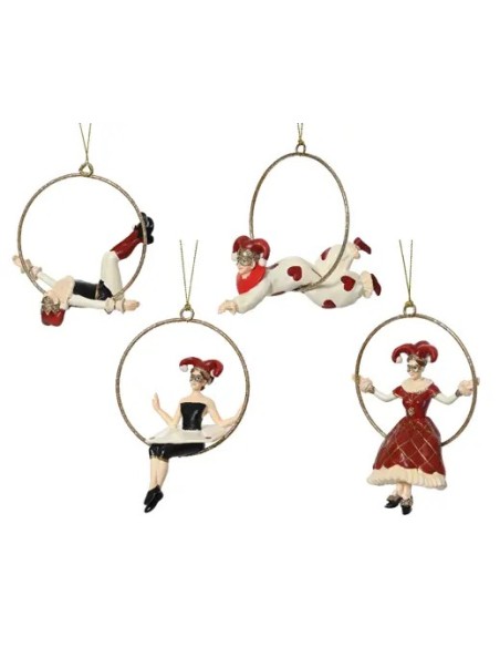 Figuras Colgando de Aros 9x9x13 cm | Decoración Original y Elegante para el Hogar