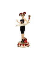 Figura Decorativa Roja 11.3x10x18 cm | Adorno Elegante para Decoración Navideña