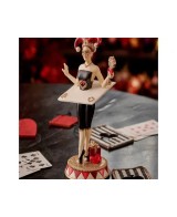 Figura Decorativa Roja 11.3x10x18 cm | Adorno Elegante para Decoración Navideña
