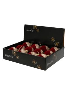 Bola Navideña Granate con Lentejuelas D10 cm | Adorno Ligero y Brillante para Árbol 2